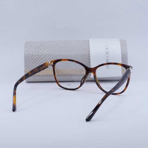 Jimmy Choo JC318/G 0086 00 Square 54mm Eyeglasses - Havana - Picture 11 of 11